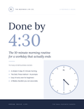 Done by 4:30 | 10-MInute Morning Routine Ebook fo Busy Business Owners